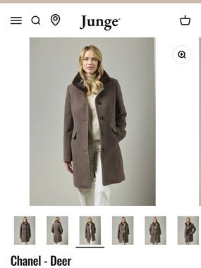 JungChanel Deer Wool Blend Coat in Brown